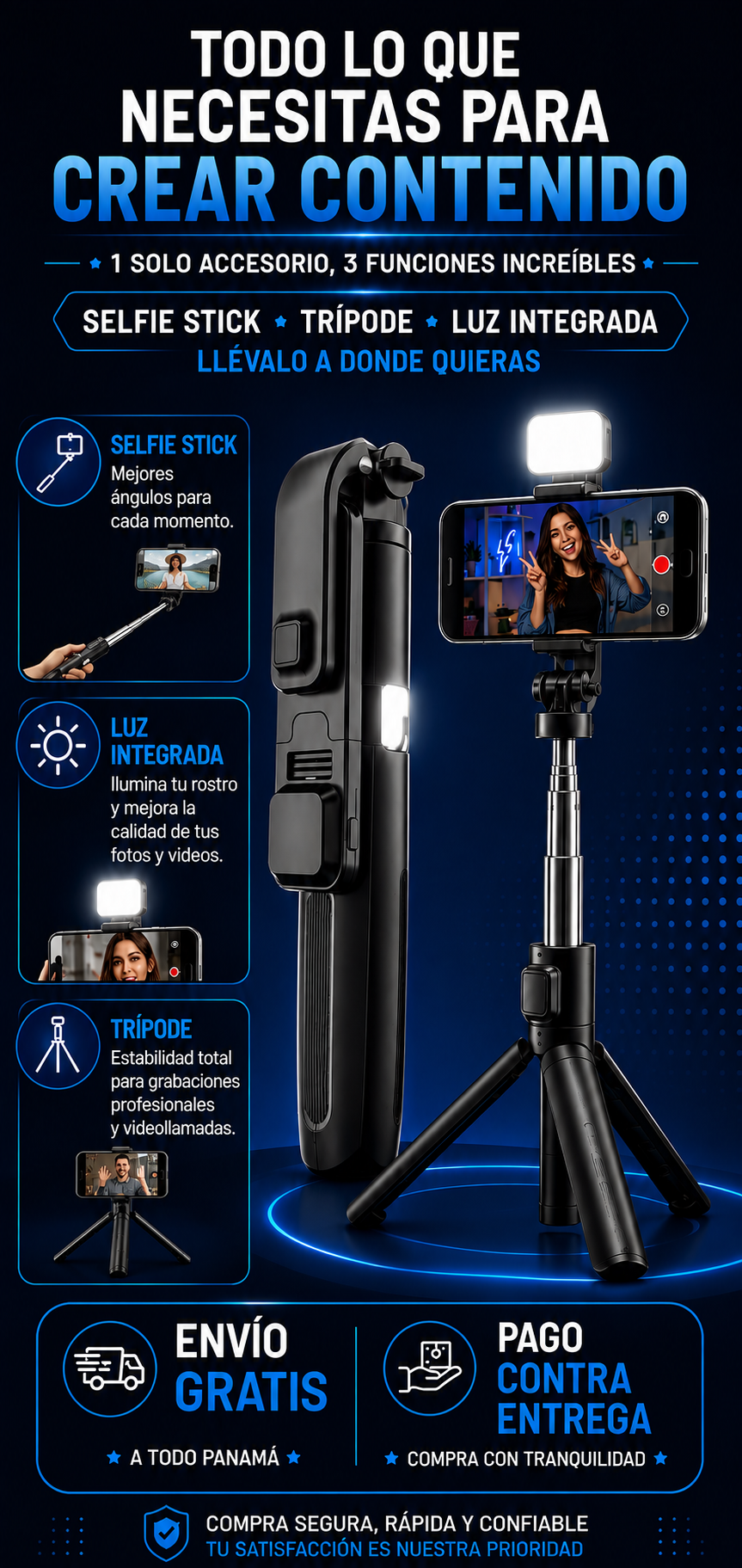 Selfie Stick Trípode L02s