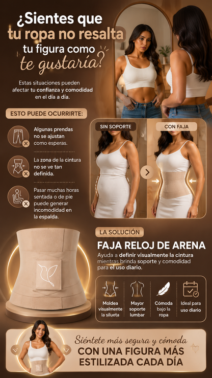 FAJA CINTURILLA RELOJ DE ARENA CORRECTOR
