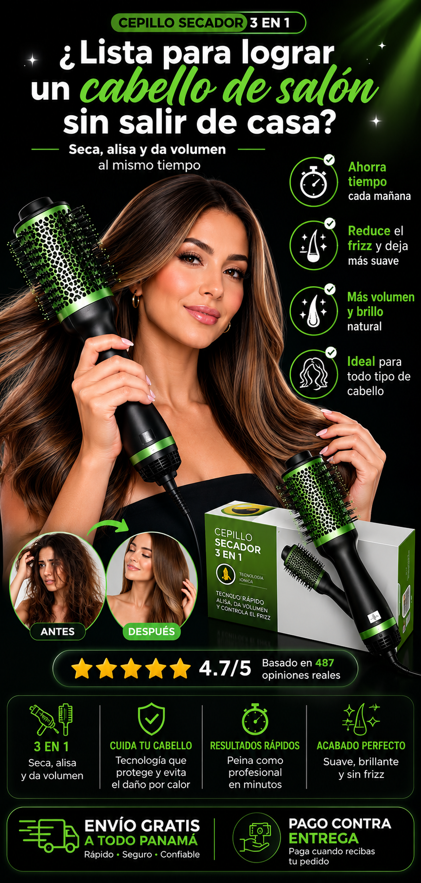 CEPILLO SECADOR GIRATORIO 3D  – 2000W