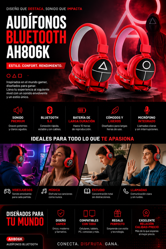 Audífono Bluetooth AH806K