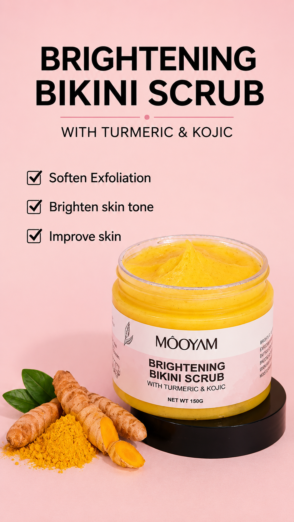 Exfoliante corporal de cúrcuma y ácido