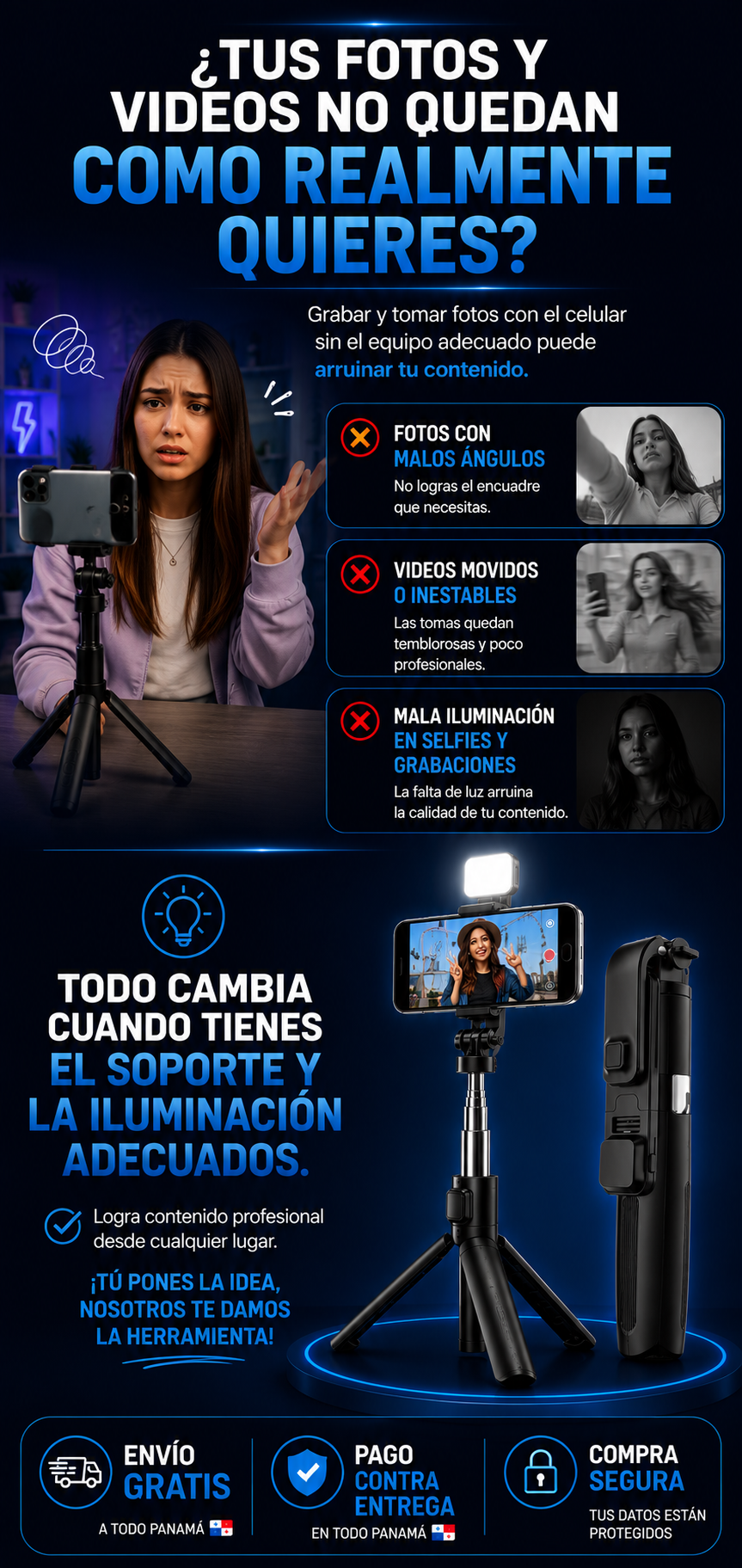 Selfie Stick Trípode L02s