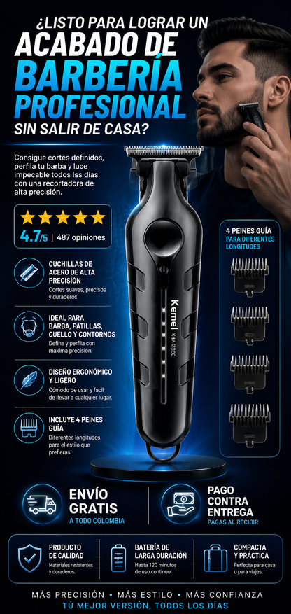 MAQUINA AFEITAR KEMEI KM-1563