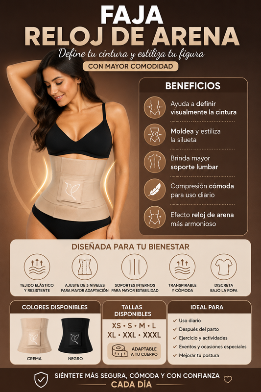 FAJA CINTURILLA RELOJ DE ARENA CORRECTOR