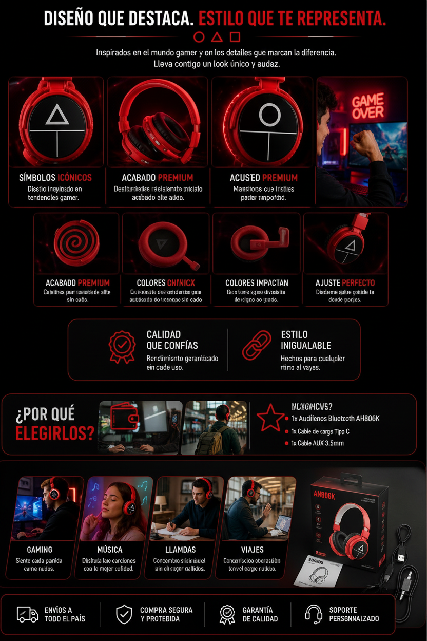 Audífono Bluetooth AH806K