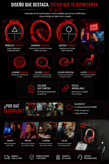 Audífono Bluetooth AH806K